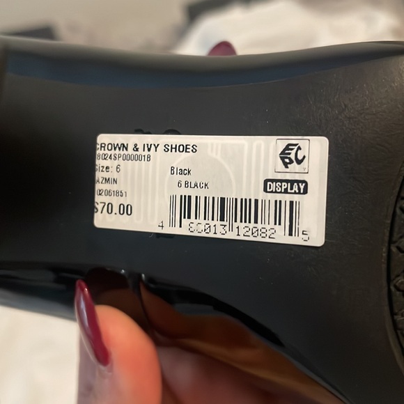 NWT Crown & Ivy Black Jazmin Heels - Picture 7 of 8